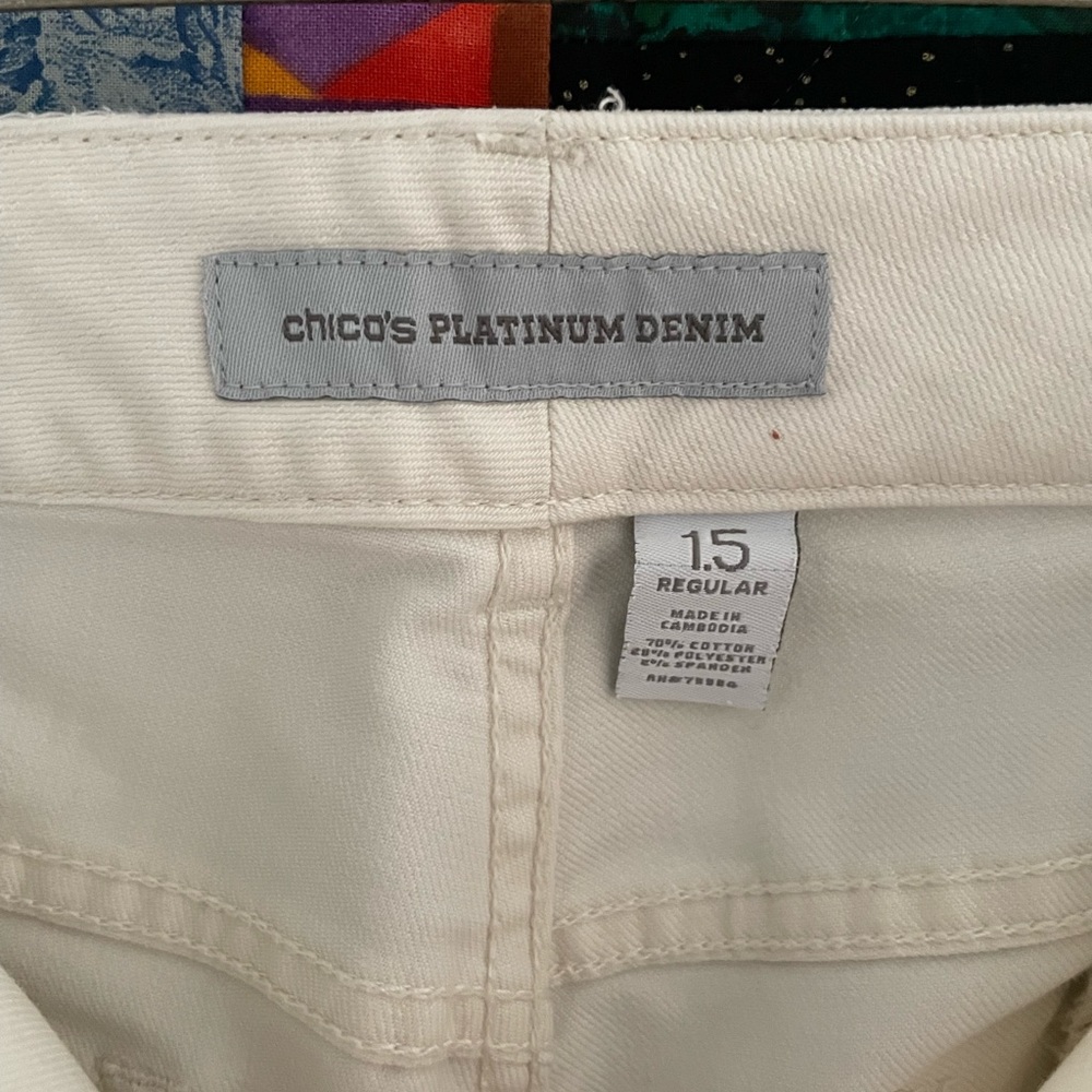 Chico's Platinum Denim Jeans - Picture 4 of 5